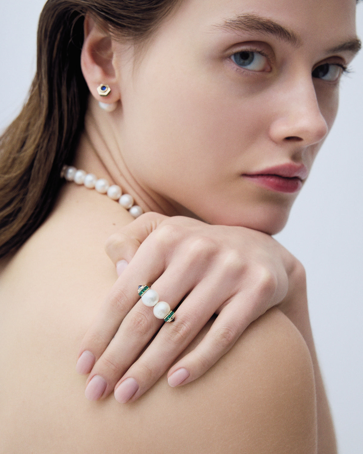 Twilight Double Pearl Ring